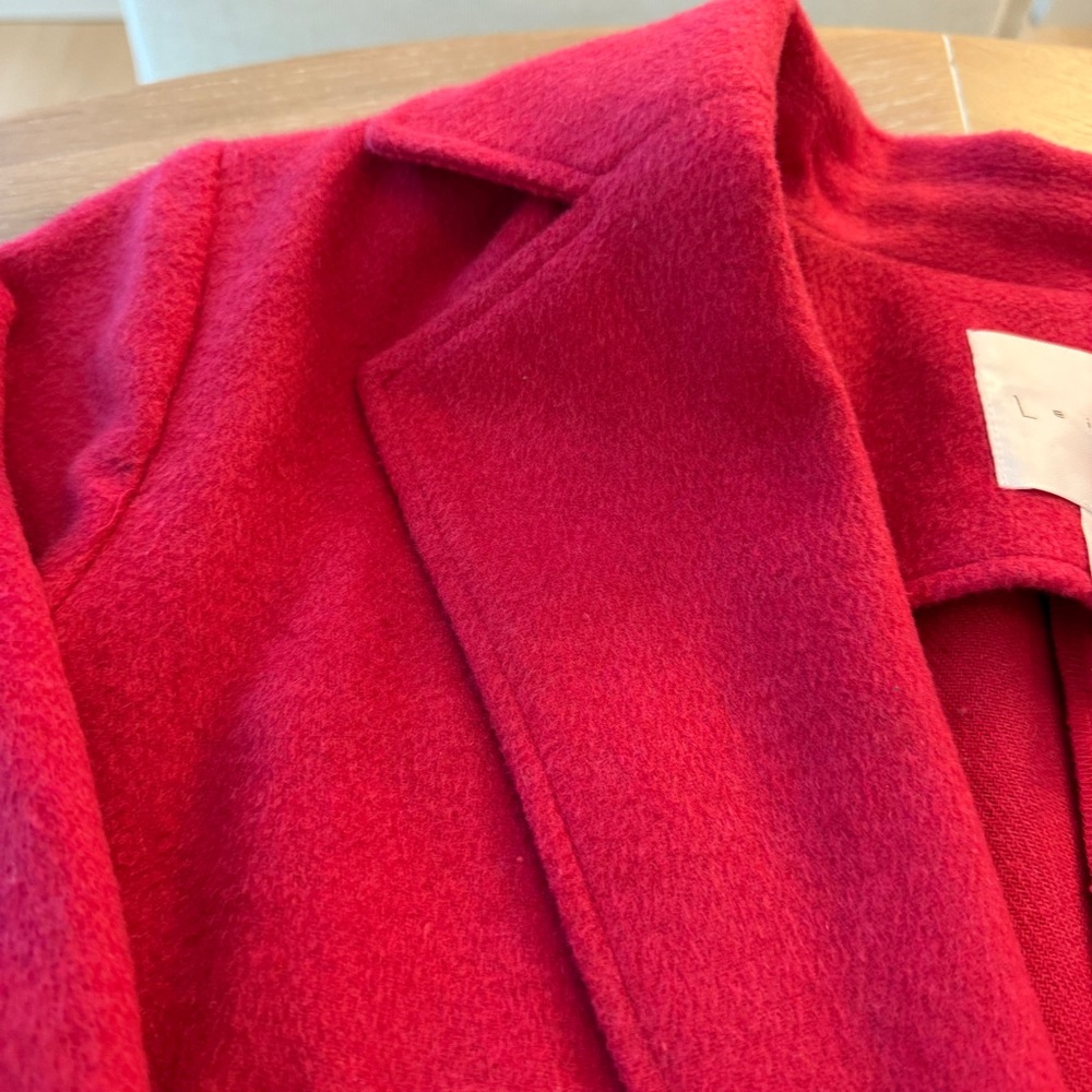 Leith - Single Button Belted Salmon Barbiecoro Oversized Jacket size small - Picture 5 of 13